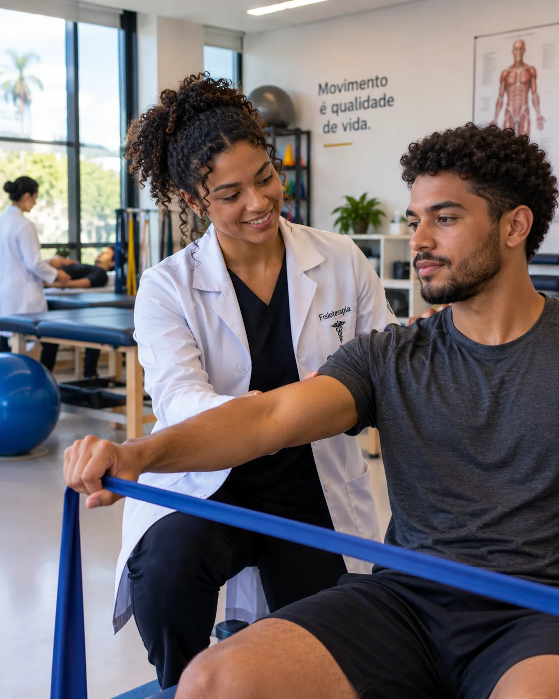 Aula prática de fisioterapia